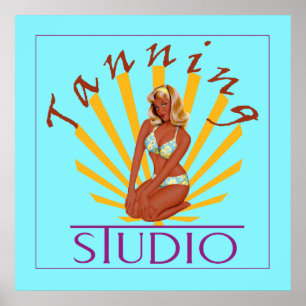 Bräunendes Studio - Plakat