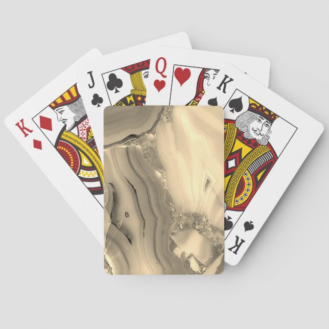 Brauner Achat Spielkarten (Rückseite)