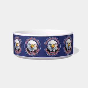 Brauner Adler Mehrfachdesign Blaue Hintergrund Napf
