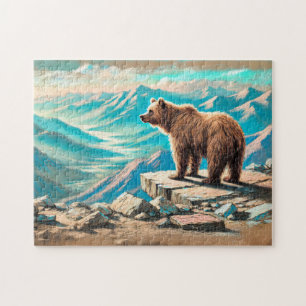 Brauner Bär auf der Bergpfeifskhalk-Szene