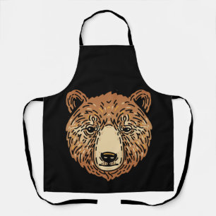 Brauner Bär für den Herbst Schürze