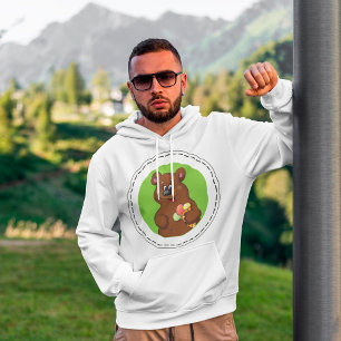 Brauner Bär mit Eiscreme Hoodie