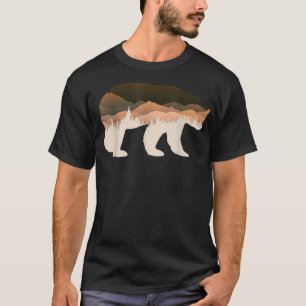 Brauner Bär Wildlife Naturswald Berge Tier T-Shirt