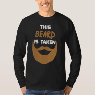 Brauner Bart, der dem Mann mit Kinnbartendesign ve T-Shirt