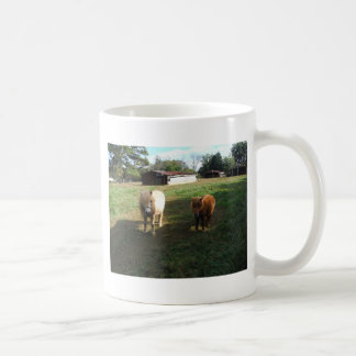 Brauner Blond, zwei Miniaturpferde, "Kleiner Pony" Kaffeetasse