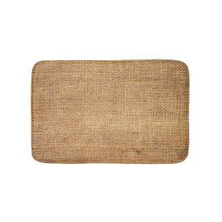 Brauner Burlap-Sack: Texturierter Stoff Hintergrun Badematte