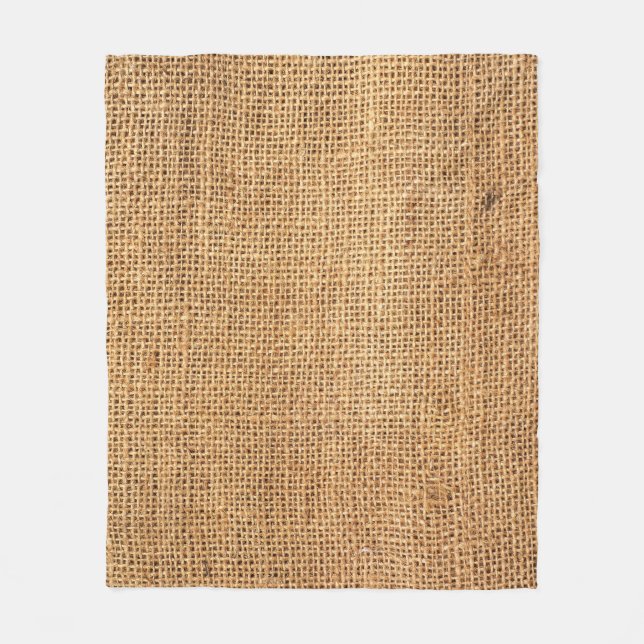 Brauner Burlap-Sack: Texturierter Stoff Hintergrun Fleecedecke (Vorderseite)