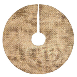 Brauner Burlap-Sack: Texturierter Stoff Hintergrun Polyester Weihnachtsbaumdecke