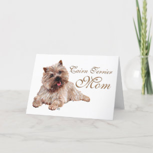 Brauner Cairn Terrier Muttertag Karte