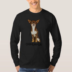 Brauner Chihuahua Verrückter Hund T-Shirt