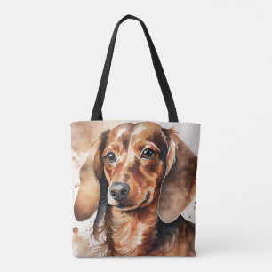 Brauner Dachshund  Tasche