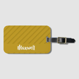 Brauner diagonaler Kunststoff-texturierter individ Gepäckanhänger