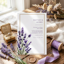 Brauner dünner Rahmen Lila Fliederzweig Hochzeit