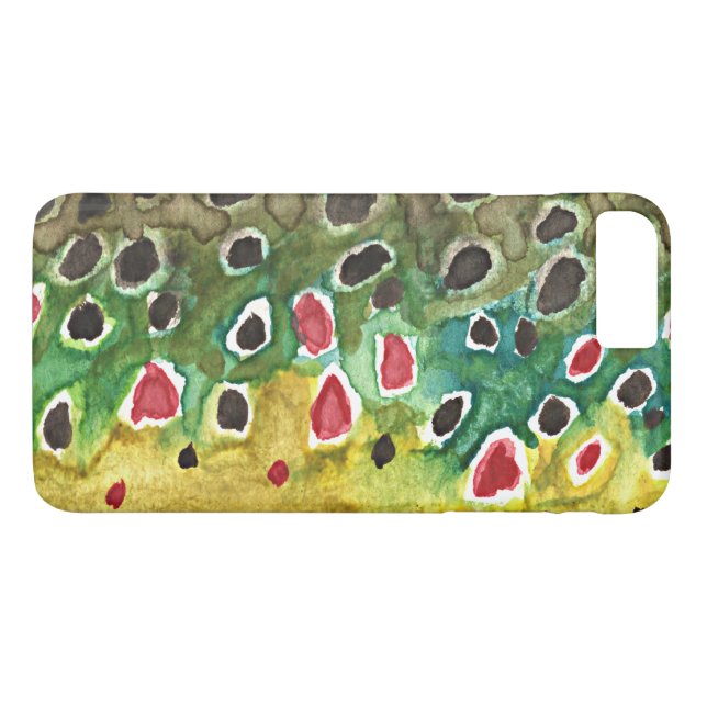 Brauner Forellenfischer Case-Mate iPhone Hülle (Rückseite (Horizontal))