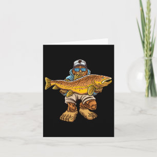 Brauner Forellenfluss Fischerei Bigfoot Jagd Fisch Karte