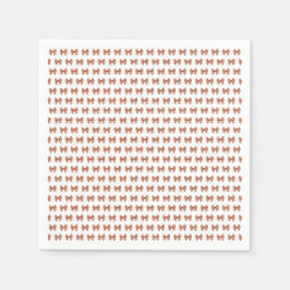 Brauner Gingham-Bogen Serviette