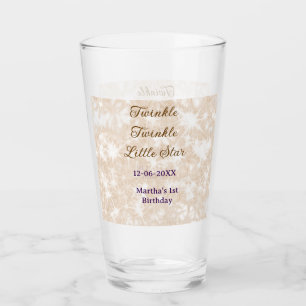Brauner Glitter Zwinkern Zwinkern kleiner Stern Ge Glas