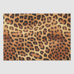 Brauner Goldener Leopard Seidenpapier