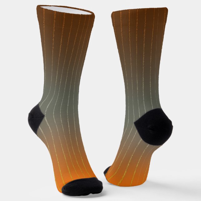 Brauner, grauer und rostiger Orangenverlauf. Socken (Gewinkelt)