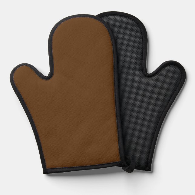 brauner Hintergrund mit weißem Rand_ Ofenhandschuh (Vorderseite/Rückseite)