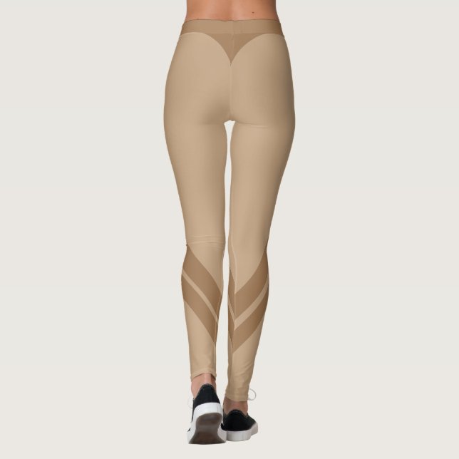 Brauner Hintern Form Leggings (Rückseite)