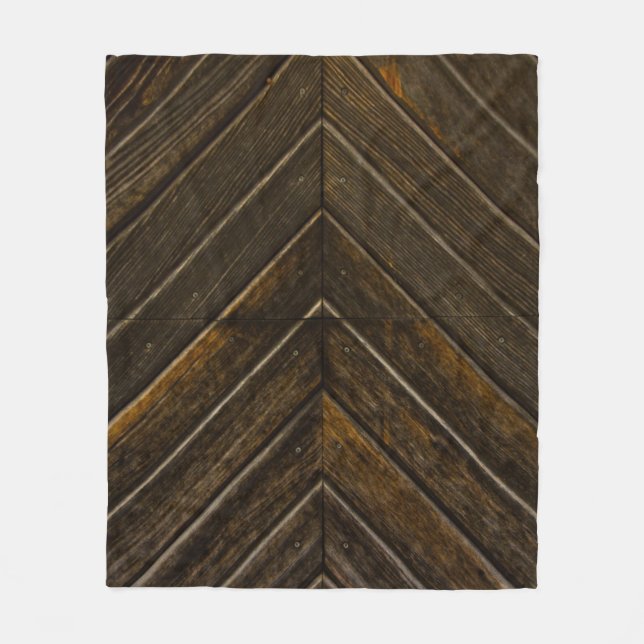 Brauner Holzrahmen Fleecedecke (Vorderseite)