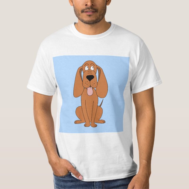 Brauner Hund-Cartoon. Hund. T-Shirt (Vorderseite)