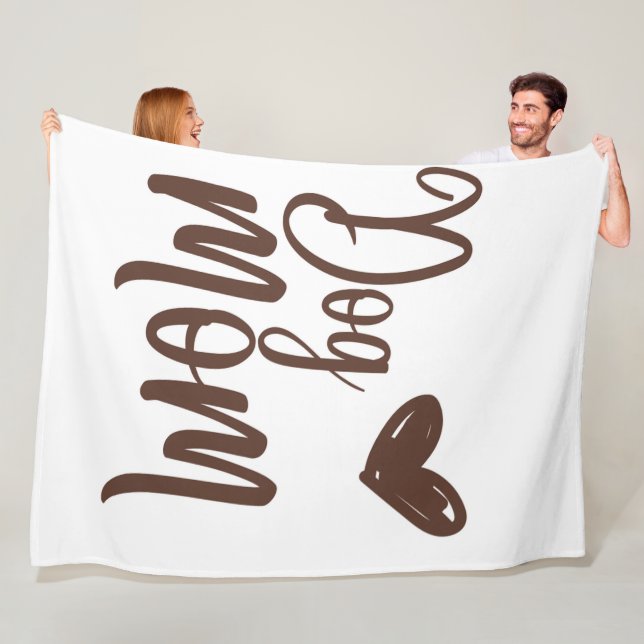 Brauner Hund Mama 60x80 Fleece Blanket (Beispiel)