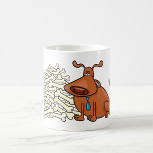 Brauner Hund mit Knochen Niedlich Kaffeetasse