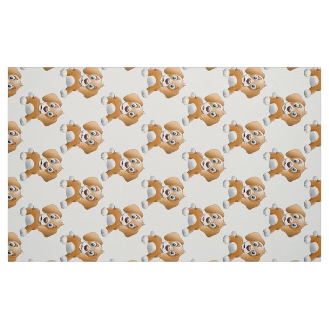 Brauner Hundeschlitz Stoff (Fat Quarter (45,7 x 55,9 cm))