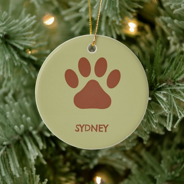 Brauner individuelle Name Keramik Ornament (Baum)