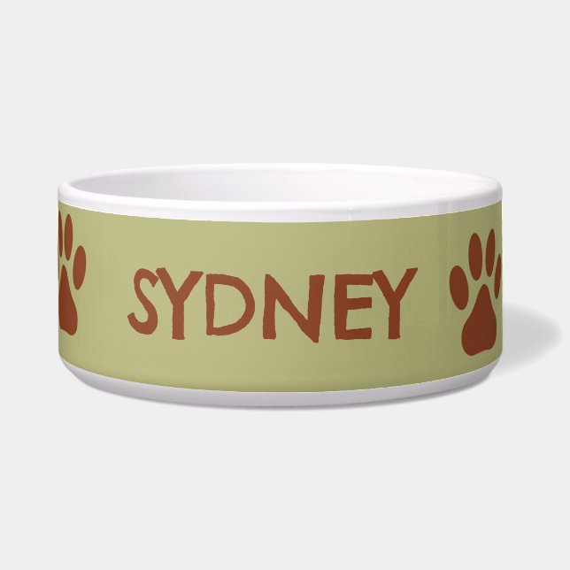 Brauner individuelle Name Napf (Vorderseite)