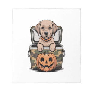 Brauner Labrado-Hund Halloween Gruselig Notizblock