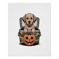 Brauner Labrado-Hund Halloween Gruselig