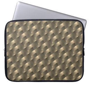 Brauner Laptop, Rechtecke, Relief. Laptopschutzhülle