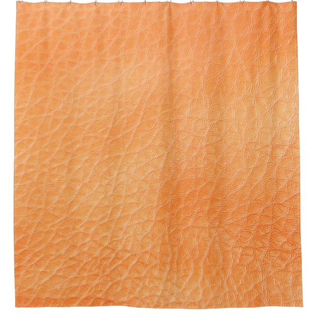  Brauner Lederhintergrund. abstrakt, Accessoires,  Duschvorhang (Vorderseite)