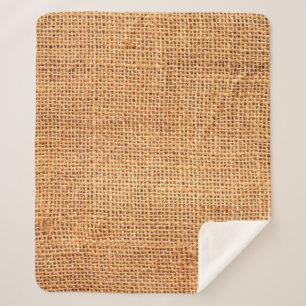 Brauner Leinenuntergrund oder Sacktuch Sherpadecke