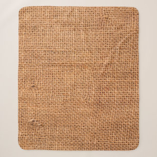 Brauner Leinenuntergrund oder Sacktuch Sherpadecke