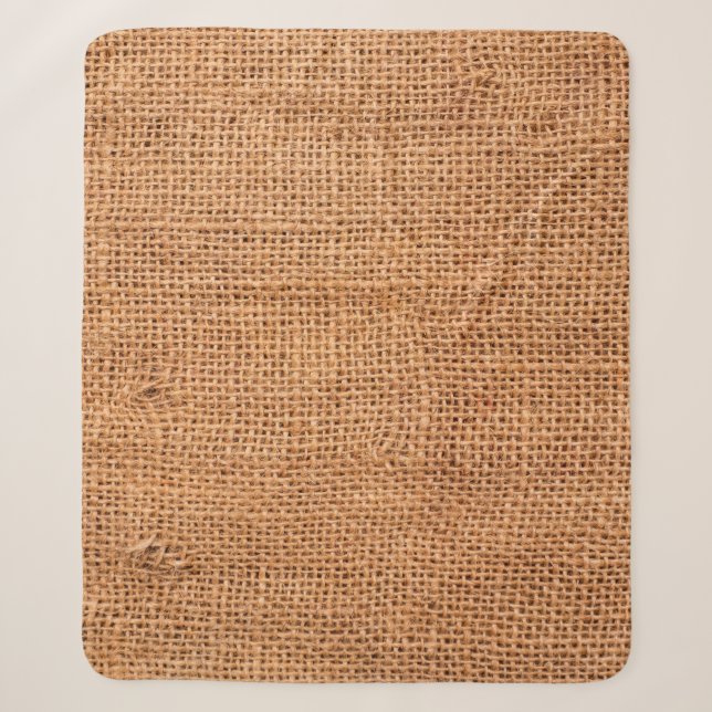 Brauner Leinenuntergrund oder Sacktuch Sherpadecke (Vorderseite)