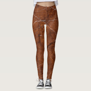 Brauner Marmor Glänzend: Luxus-Textur-Hintergrund Leggings