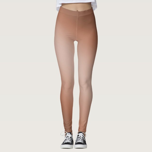 Brauner Mondlicht-Ombre-Effekt  Leggings (Vorderseite)
