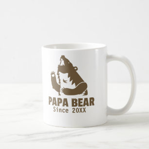 Brauner Papa Bär seit dem Jahr der Vaterschaft Pap Kaffeetasse