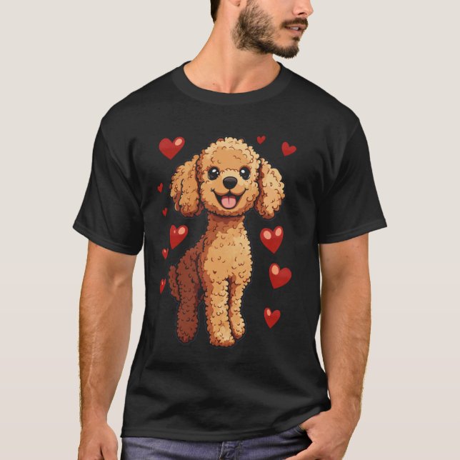 Brauner Pudel T-Shirt (Vorderseite)