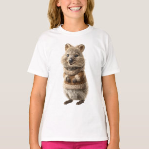 Brauner Pullover Lachender Quokka Kinder