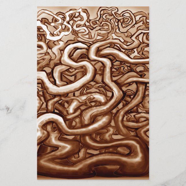 Brauner Reben Briefpapier (Vorderseite)