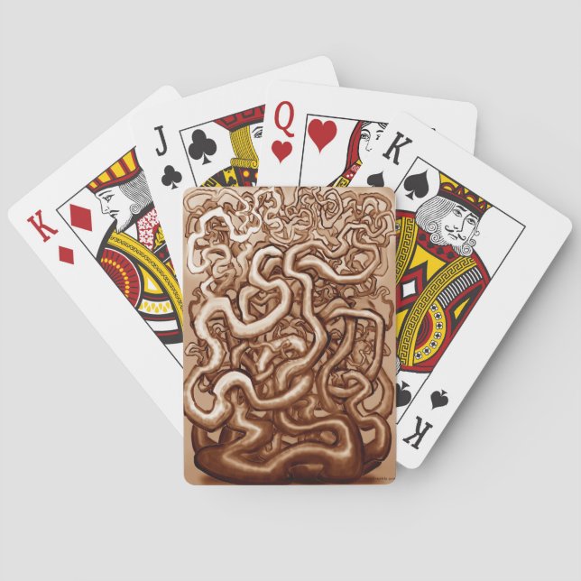 Brauner Reben Spielkarten (Rückseite)