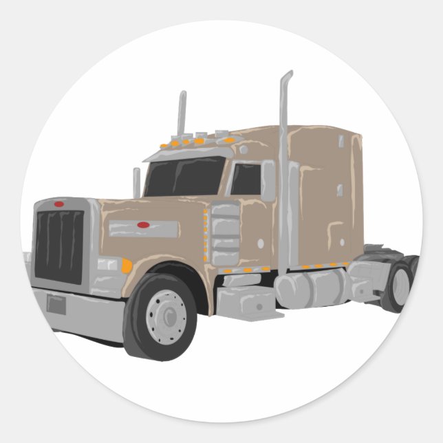 Bräuner Runder Aufkleber (Vorderseite)