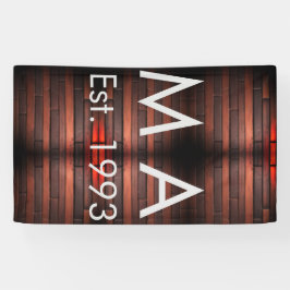 Brauner rustikaler Backsteinstein, Name, Buchstabe Banner