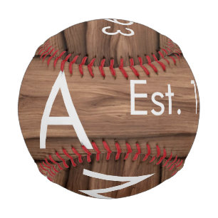 Brauner rustikaler Boho Anbringen des Namensbuchst Baseball