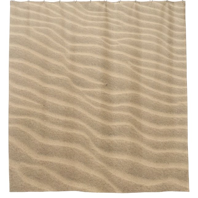Brauner Sand Duschvorhang (Vorderseite)